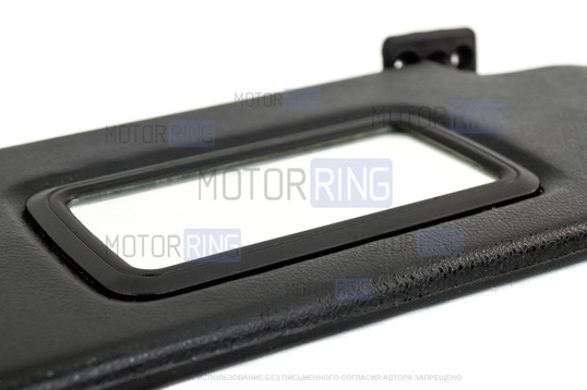 Черные солнцезащитные козырьки с зеркалом, крючками и комплектом саморезов для ВАЗ 2110-2112