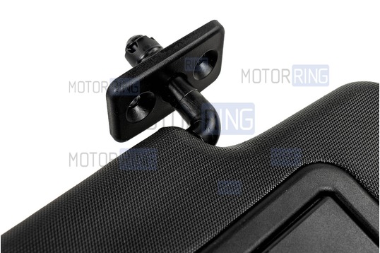 Черные противосолнечные козырьки с открывающимся зеркалом и комплектом саморезов для Лада Приора