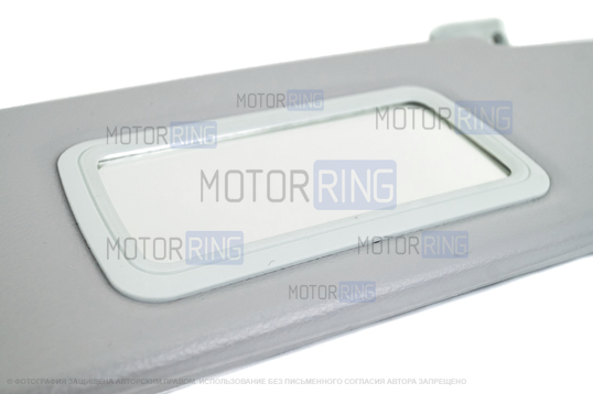 Солнцезащитные козырьки с зеркалом, крючками и комплектом саморезов для Шевроле Нива, Лада Нива Тревел