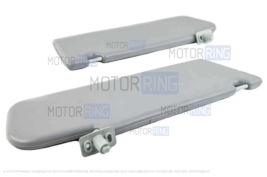 Солнцезащитные козырьки с зеркалом, крючками и комплектом саморезов для Шевроле Нива, Лада Нива Тревел