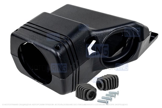 Кожух рулевой колонки нового образца с винтами и пыльниками подрулевых переключателей под старую панель для ВАЗ 2110-2112_1