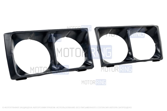 Решетка радиатора черная (неокрашенная) c комплектом облицовок фар для ВАЗ 2106