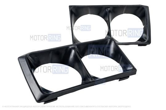 Решетка радиатора черная (неокрашенная) c комплектом облицовок фар для ВАЗ 2106