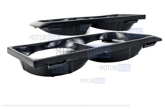 Решетка радиатора черная (неокрашенная) c комплектом облицовок фар для ВАЗ 2106