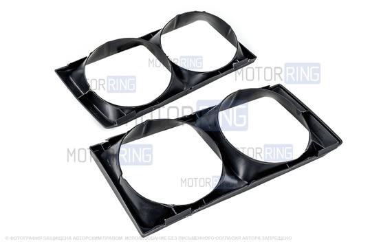 Решетка радиатора черная (неокрашенная) c комплектом облицовок фар для ВАЗ 2106