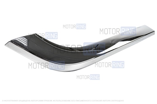 ДефектING! Хромированный левый нижний молдинг переднего бампера для Лада Веста, Веста SW (царапины на поверхности)_1