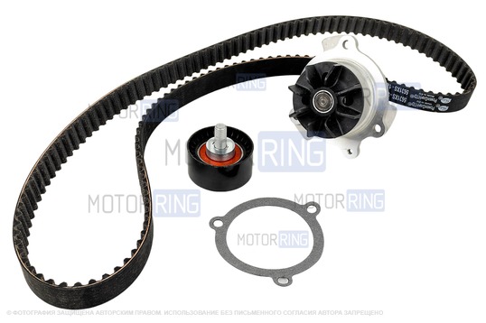 ДефектING! Ремкоплект ГРМ с опорным роликом (натяжной отсутствует) помпой Gates для 16-клапанных Лада Приора, Калина, Гранта, Гранта FL, Ларгус, Ларгус FL, Веста, Икс Рей, Датсун_1