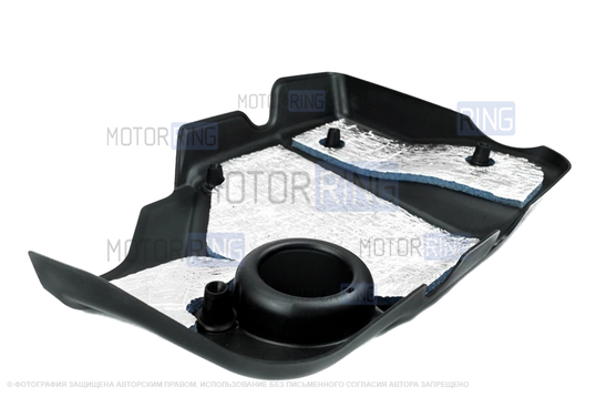 Декоративная крышка двигателя ВАЗ 11183 с хром эмблемой и установочными кронштейнами для 8 кл ВАЗ 2108-21099, 2110-2112, 2113-2115, Лада Гранта, Калина, Приора, Датсун