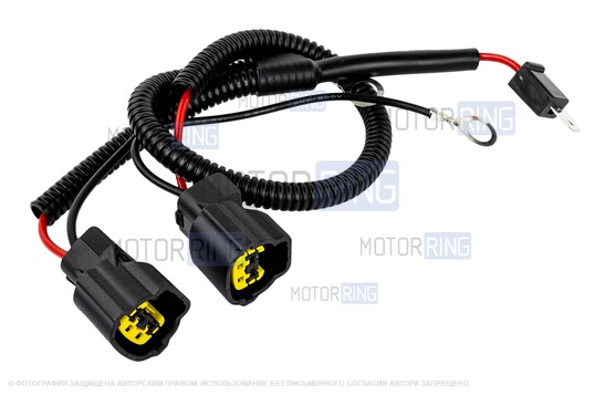 Проводка штатного подключение звукового сигнала SEM-ALI (131, 132) для Mazda 1, 2 поколений, Mitsubishi 2 поколения, Волга_1