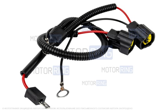 Дисковый воздушный звуковой сигнал SEM-ALI 132 c проводкой штатного подключения для Mazda 1, 2 поколений, Mitsubishi 2 поколения, Волга