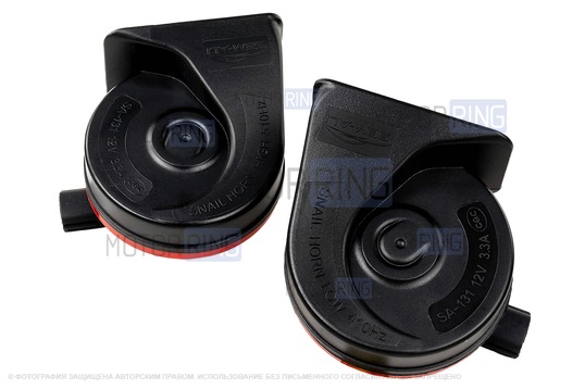 Рупорный воздушный звуковой сигнал SEM-ALI 131 c проводкой штатного подключения для KIA, Hyundai 1 поколения