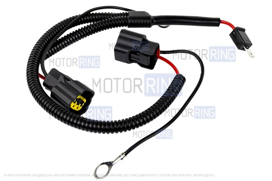 Рупорный воздушный звуковой сигнал SEM-ALI 131 c проводкой штатного подключения для Mazda 1, 2 поколений, Mitsubishi 2 поколения, Волга