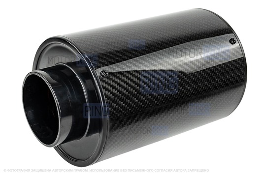 Универсальный холодный впуск в карбоновом корпусе со встроеным фильтром закрытого типа для Лада и иномарок