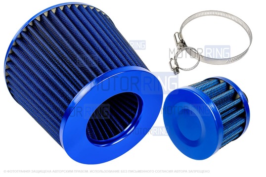 Комплект синих фильтров нулевого сопротивления (воздушный и картерных газов) MR для инжекторных ВАЗ 2101-2107, 2108-2115, 2110-2112, Лада Гранта, Калина, Приора, Нива Тревел/Легенд, Шевроле Нива_1