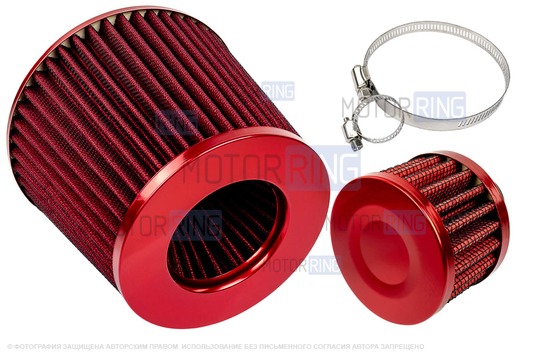 Комплект красных фильтров нулевого сопротивления (воздушный и картерных газов) MR для инжекторных ВАЗ 2101-2107, 2108-2115, 2110-2112, Лада Гранта, Калина, Приора, Нива Тревел/Легенд, Шевроле Нива_1