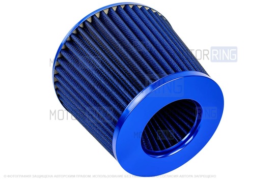 Синий воздушный фильтр нулевого сопротивления MR с синим кронштейном Sal-Man для 8 кл ВАЗ 2108-21099, 2110-2112, 2113-2115, Лада Гранта, Гранта FL, Калина, Калина 2, Приора