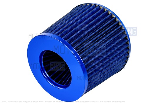 Комплект синих воздушных фильтров нулевого сопротивления (воздушный и картерных газов) MR с синим кронштейном Sal-Man для 8 кл ВАЗ 2108-21099, 2110-2112, 2113-2115, Лада Гранта, Гранта FL, Калина, Калина 2, Приора