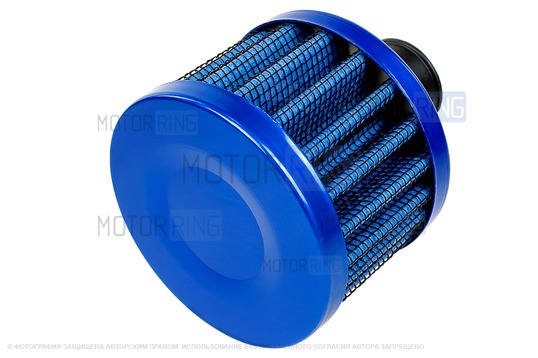 Комплект синих воздушных фильтров нулевого сопротивления (воздушный и картерных газов) MR с синим кронштейном Sal-Man для 16 кл ВАЗ 2110-2112, 2113, 2114 (Супер-Авто), Лада Гранта, Гранта FL, Калина, Калина 2, Приора