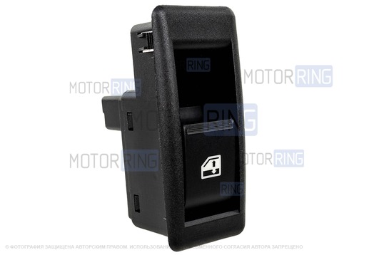 Кнопки стеклоподъемника ВИЭ (2 шт) с малым разъемом (зеленая подсветка) для Лада Гранта, Калина 2