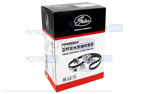 Ремкомплект ГРМ с помпой CHINA ORIGINAL GATES для 16 кл Лада Ларгус с двигателем K4M