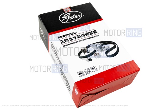 Ремкомплект ГРМ с помпой CHINA ORIGINAL GATES для 16-клапанных Лада Приора, Калина, Гранта, Гранта FL, Ларгус, Ларгус FL, Веста, Икс Рей, Датсун_1
