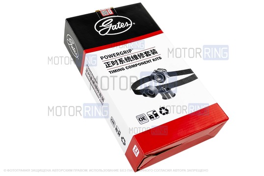 Комплект ремня ГРМ CHINA ORIGINAL GATES усиленный для 8-клапанных ВАЗ 2108-21099, 2110-2112, 2113-2115, Лада Приора, Калина, Калина 2, Гранта в комплектации Стандарт, Ока_1