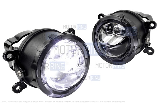 Светодиодные лазерные ПТФ TheBestPartner 3 линзы (ближний, дальний) с регулировкой для Лада Гранта FL, Веста, Веста NG, Икс Рей, Ларгус FL, Нива Урбан, Рено_1