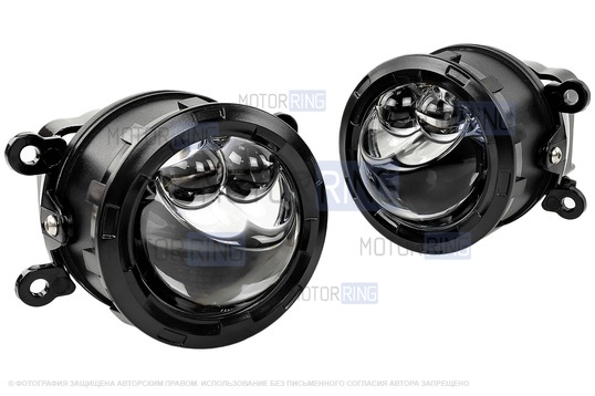 Светодиодные лазерные ПТФ TheBestPartner 3 линзы (ближний, дальний) с регулировкой для Лада Гранта FL, Веста, Веста NG, Икс Рей, Ларгус FL, Нива Урбан, Рено