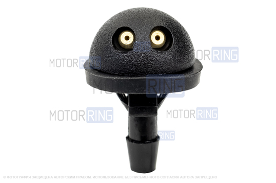 Трубки омывателя лобового стекла черные с тройником и струйными форсунками (2 дюзы) для Лада Калина