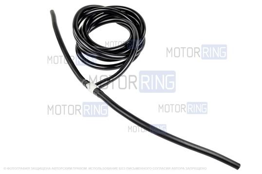 Трубки омывателя лобового стекла черные с тройником и веерными форсунками БУРАН-3 на защелке (металлический распылитель) для Лада Калина