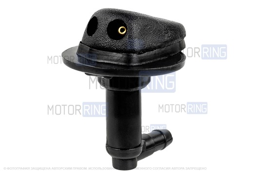 Трубки омывателя лобового стекла желтые с тройником и струйными форсунками Мерс нового образца для ВАЗ 2108-21099, 2113-2115