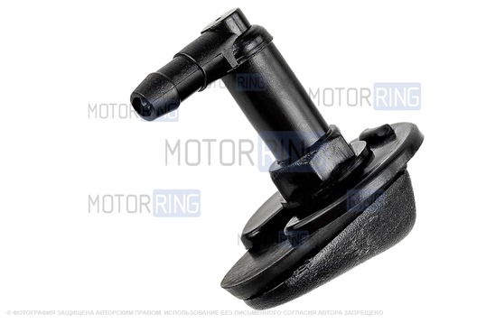 Трубки омывателя лобового стекла черные с тройником и струйными форсунками Мерс нового образца для ВАЗ 2110-2112