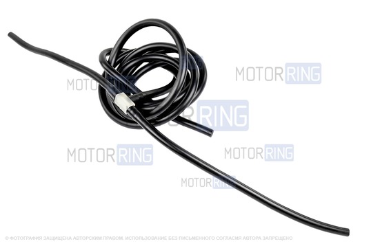 Трубки омывателя лобового стекла черные с тройником и веерными форсунками БУРАН-2 на гайке (пластиковый распылитель) для Лада Приора