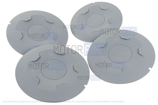 Колпаки Мини серые на штампованные диски R15 под разболтовку 4х100 для Лада Веста, Икс Рей, Ларгус, Рено Логан, Сандеро, Ниссан Альмера_1