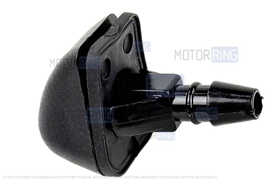 Трубки омывателя лобового стекла желтые с тройником, веерными форсунками БУРАН на защелке (пластиковый распылитель) и обратным клапаном Мини для ВАЗ 2108-21099, 2113-2115