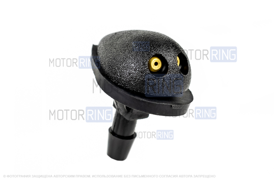 Трубки омывателя лобового стекла черные с тройником, струйными форсунками и обратным клапаном Мини для Лада Приора