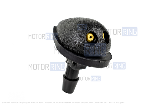 Трубки омывателя лобового стекла черные с тройником, струйными форсунками (2 дюзы) и обратным клапаном Мини для Лада Калина