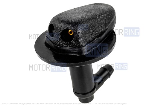 Трубки омывателя лобового стекла желтые с тройником, струйными форсунками Мерс нового образца и обратным клапаном Мини для ВАЗ 2108-21099, 2113-2115