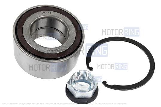 Подшипник передней ступицы MAREL c установочным комплектом под встроенный ABS сенсор для Рено Дастер, Каптюр, Меган 3, Флюенс 3, Сценик 3, Ниссан Террано 