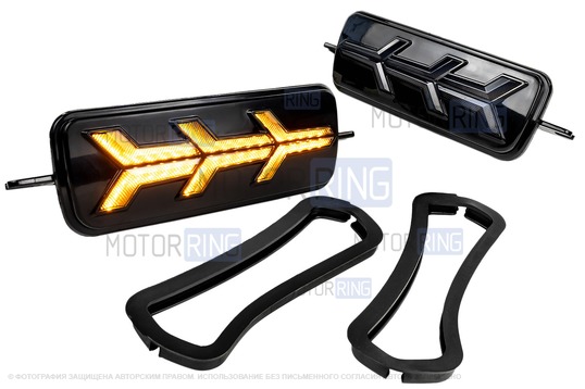 Подфарники ZFT с LED ДХО и динамическим поворотником для Лада 4х4, Нива Легенд_1