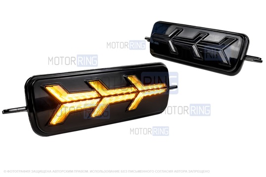 Подфарники ZFT с LED ДХО и динамическим поворотником для Лада 4х4, Нива Легенд