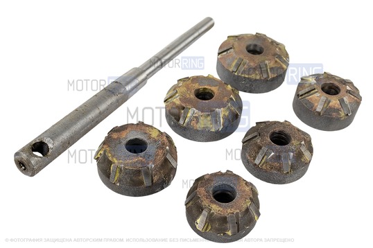 Шарошки победитовые Волга Сервис Ключ 72575 7 зубьев для 8 кл двигателей_1