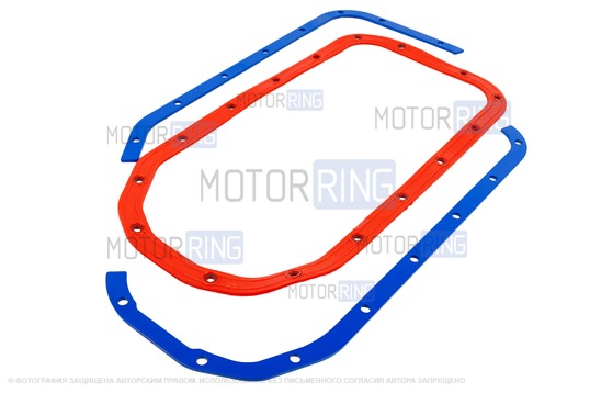 Прижимные пластины масляного картера MR 3мм с красной силиконовой прокладкой для ВАЗ 2108-21099, 2110-2112, 2113-2115, Лада Калина, Калина 2, Приора, Гранта, Гранта FL, Веста, Датсун