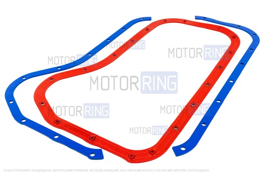 Прижимные пластины масляного картера MR 3мм с красной силиконовой прокладкой для ВАЗ 2101-2107, Лада 4х4, Нива Легенд, Нива Тревел, Шевроле Нива_1