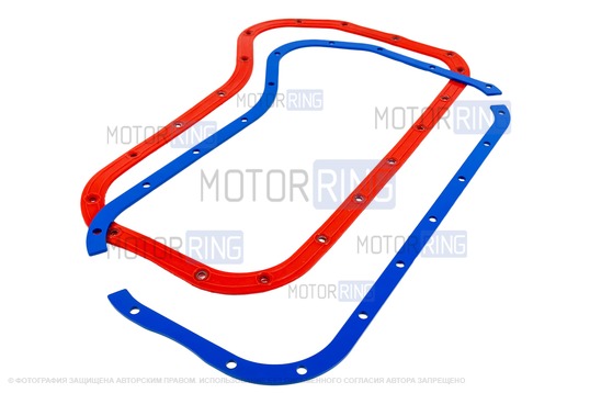 Прижимные пластины масляного картера MR 3мм с красной силиконовой прокладкой для ВАЗ 2101-2107, Лада 4х4, Нива Легенд, Нива Тревел, Шевроле Нива