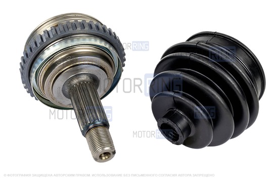 Шарнир наружный в сборе (пыльник, гайка, 2 хомута) под АБС для Лада Калина, Калина 2, Гранта, Гранта FL, Приора, Датсун
