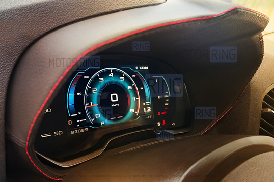 Электронная комбинация приборов Gamma GF 949 N с щитком облицовки из экокожи для Лада Икс Рей