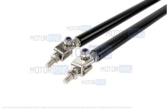 Универсальные черные регулируемые штанги Sal-Man 150мм для переднего бампера