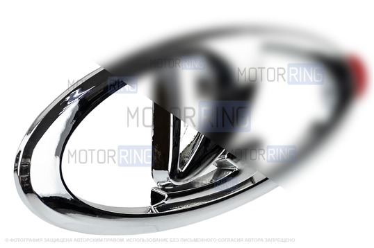 Шильдик Ладья Хром с активатором адгезии на крышку багажника для Лада Приора и решетку радиатора для Лада Калина