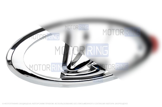 Шильдик Ладья Хром с активатором адгезии на крышку багажника для Лада Приора и решетку радиатора для Лада Калина